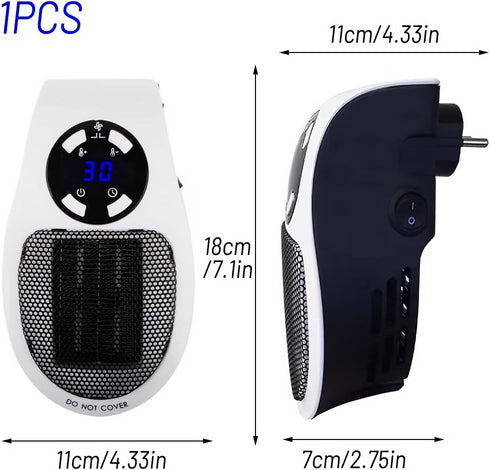 Portable Mini Wall-Mounted Heater with Adjustable Thermostat for Home Use.